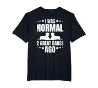 I was Normal 2 Great Danes Ago for a Dane Lover T-Shirt, Men's Big and Tall, Black, 5X Tall