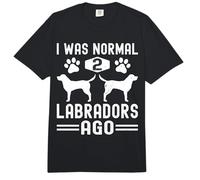 I was Normal 2 Labradors Ago, Funny Labrador Retriever Dog Comfort Colors Adult Heavyweight T-Shirt