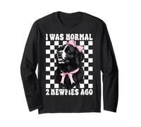 I was Normal 2 Newfies Ago Newfoundland Dog Girl Coquette Long Sleeve T-Shirt
