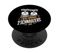 I Was Normal 2 Schnauzers Ago Miniature Schnauzer PopSockets Adhesive PopGrip