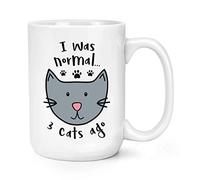 I was Normal 3 Cats Ago 15oz Large Mug Cup