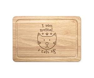 I was Normal 3 Cats Ago Rectangular Wooden Chopping Board