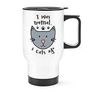I was Normal 3 Cats Ago Travel Mug Cup with Handle
