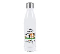 I was Normal 3 Guinea Pigs Ago Double Wall Water Bottle Insulated Stainless Steel Sports Drinks 500ml White