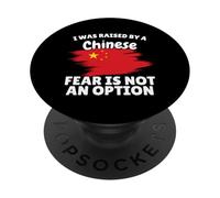 I was raised by a Chinese China Flag Gift for Son Daughter PopSockets Adhesive PopGrip