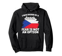 I was raised by a Czech Republic Flag Gift for Son Daughter Pullover Hoodie