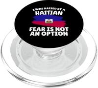 I was raised by a Haitian Haiti Flag Gift for Son Daughter PopSockets PopGrip for MagSafe
