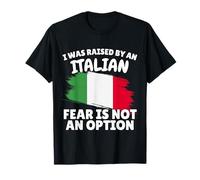 I was Raised by a Italian Italy Flag Gift for Son Daughter T-Shirt