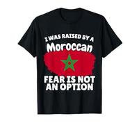 I was Raised by a Moroccan Morocco Flag Gift Son Daughter T-Shirt