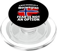I was raised by a Norwegian Norway Flag Gift Son Daughter PopSockets PopGrip for MagSafe