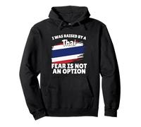 I was raised by a Thai Thailand Flag Gift for Son Daughter Pullover Hoodie