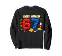 I Was Six Now I'm Seven 6 7 Blocks 67 Meme 7th Birthday Sweatshirt
