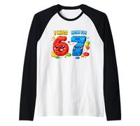 I was Six Now I'm Seven 6 7 Building Blocks 67 Meme 7th Bday Raglan Baseball Tee