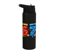I was Six Now I'm Seven 6 7 Building Blocks 67 Meme 7th Bday Stainless Steel Insulated Water Bottle