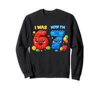 I was Six Now I'm Seven 6 7 Building Blocks 67 Meme 7th Bday Sweatshirt