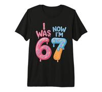 I was Six Now I'm Seven Years Old Birthday 7th Kids Funny 67 Premium T-Shirt