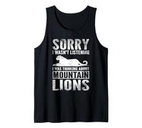 I was Thinking About Mountain Lion Cougar Puma Wildlife Tank Top