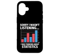 I Was Thinking About Statistics Funny Data Analyst Case for iPhone 16