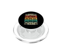 I Was Thinking About Trains - Train Lover Railroad Railfan PopSockets PopGrip for MagSafe