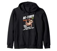I WAS TIRED YESTERDAY & I'M TIRED AGAIN TODAY Cute Sloth Zip Hoodie