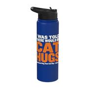 I was Told There Would Be Cat Hugs - Hug Your Cat Day Stainless Steel Insulated Water Bottle