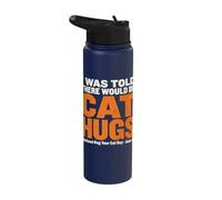 I was Told There Would Be Cat Hugs - Hug Your Cat Day Stainless Steel Insulated Water Bottle