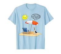 I Was Told There Would Be Chips Disgruntled Seagull On Beach T-Shirt, Men, Baby Blue, Medium