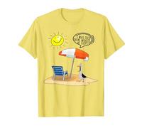 I was Told There Would Be Chips Disgruntled Seagull On Beach T-Shirt, Men, Lemon Yellow, XX-Large