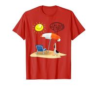 I was Told There Would Be Chips Disgruntled Seagull On Beach T-Shirt, Men, Red, Medium