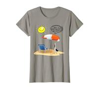 I was Told There Would Be Chips Disgruntled Seagull On Beach T-Shirt, Women, Slate Grey, X-Large