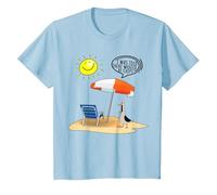 I was Told There Would Be Chips Disgruntled Seagull On Beach T-Shirt, Youth, Baby Blue, 4T