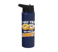 I was Told There Would Be Donuts Funny Office Stainless Steel Insulated Water Bottle