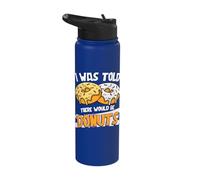 I was Told There Would Be Donuts Funny Office Stainless Steel Insulated Water Bottle
