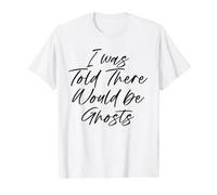 I was Told There Would be Ghosts Funny Value Graphic T-Shirt, Men, White, M