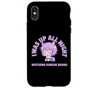 I Was Up All Night Watching Korean Drama Cute Kawaii Case for iPhone X/XS