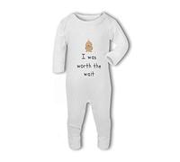 I was Worth The Wait Cute Baby boy - Baby Romper Suit - 6-12 Months
