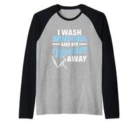 I Wash Windows & Worries Away - Professional Window Cleaner Raglan Baseball Tee