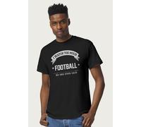 I Watch Too Much Football No One Ever Said Fathers Day T-Shirt Coto7 Black XL