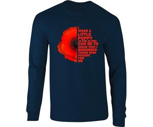 I Wear A Little Poppy Jumper, Lest We Forget Remembrance Day Flower British Armed Forces Modern Gym Men's Gym Bro Gift Sweat Shirt Women Gift Adult Kids Sweater Shirt