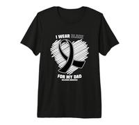 I Wear Black for My Dad Skin Cancer Melanoma Awareness Premium T-Shirt