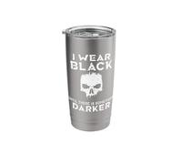 I wear Black Until There is Something Darker Stainless Steel Insulated Tumbler