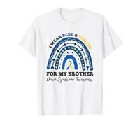 I Wear Blue and Yellow Brother Down Syndrome Awareness Value Graphic T-Shirt
