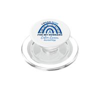 I Wear Blue For Husband Colon Colorectal Cancer Awareness PopSockets PopGrip for MagSafe
