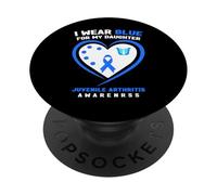 I Wear Blue for My Daughter Juvenile Arthritis Awareness PopSockets Adhesive PopGrip