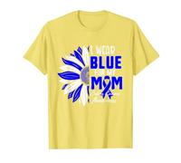 I Wear Blue For My MOM Colon Cancer Awareness Ribbon Sunflow T-Shirt