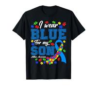 I Wear Blue for My Sister Autism Awareness Month Support T-Shirt