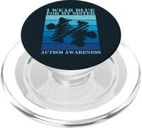 I Wear Blue for My Sister - Autism Family Sibling Matching PopSockets PopGrip for MagSafe