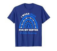 I Wear Blue For My Sister T1D Type 1 Diabetes Awareness T-Shirt