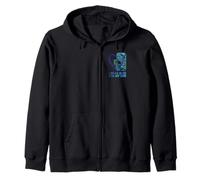 I Wear Blue For My Son Autism Awareness Circuit Board Heart Zip Hoodie