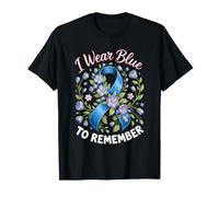 I Wear Blue to Remember Forget Not Remembrance Flower T-Shirt